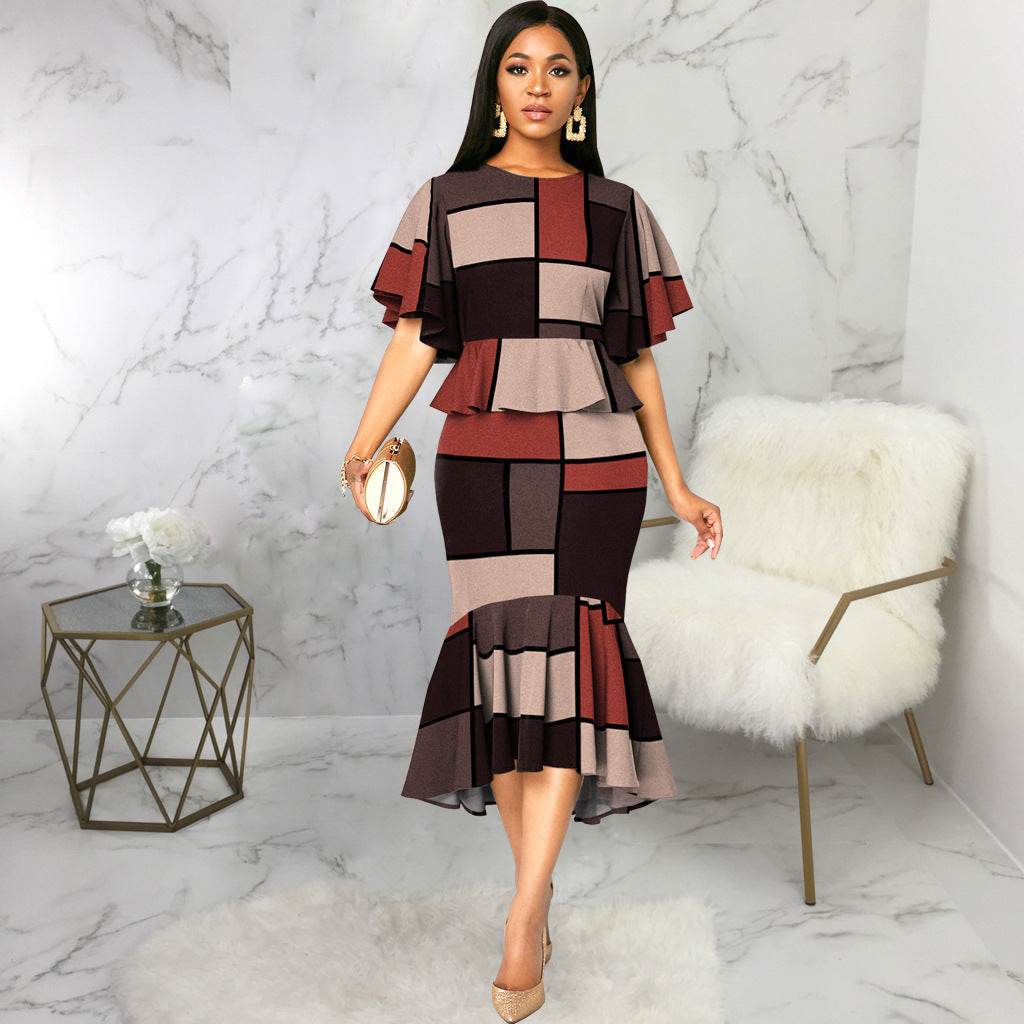 European & American Designer Short Sleeve Dress - Emprize360