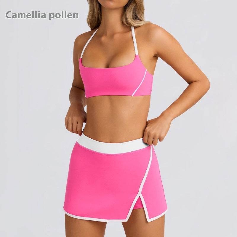 Sports Bra Skirt Set for Running, Fitness, and Outdoor Workouts - Emprize360