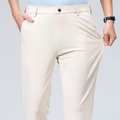 Men's High-Waist Four-Sided Elastic Ice Silk Trousers – Breathable and Comfortable - Emprize360