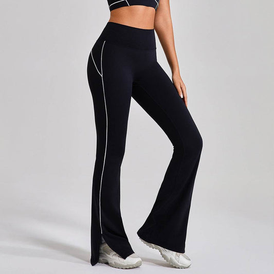High Waist Nude Feel Hip Lifting Yoga Bell-Bottom Pants for Women – Workout & Tummy Control - Emprize360