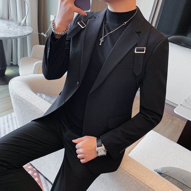 Design Strap Casual Men's Slim Jacket - Emprize360