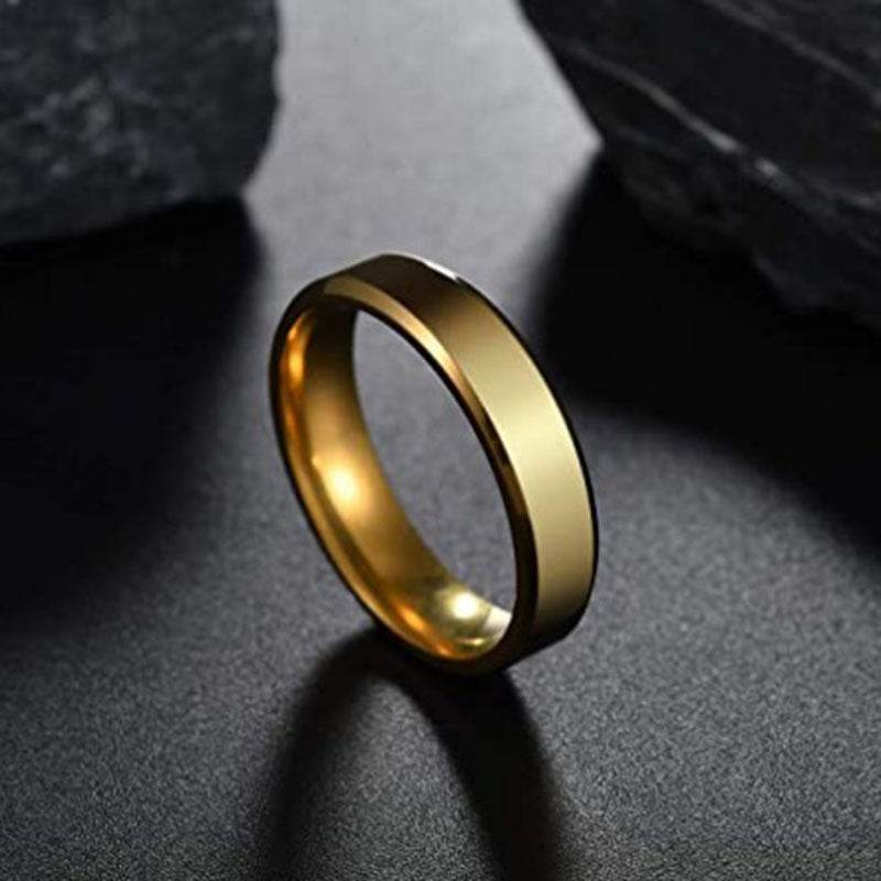 Elegant Stainless Steel Gold Ring for Men & Women – Stylish Wedding Band & Perfect Gift Jewelry" - EMPRIZE 360