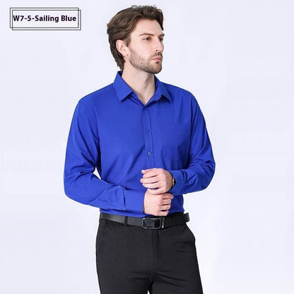 "Men's Long Sleeve Non-Iron Stretch Shirt – Minimalist Business Professional Style - EMPRIZE 360