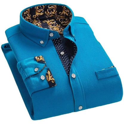 Men's Winter Corduroy Fleece Shirt – Warm and Comfortable - Emprize360