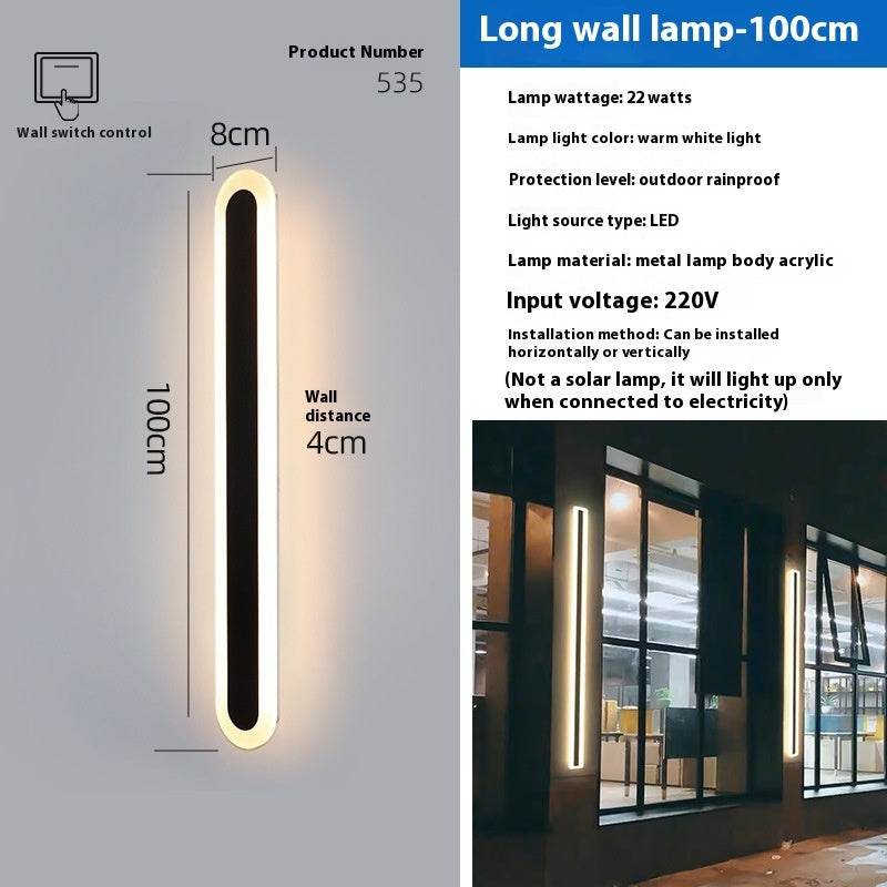 Outdoor Waterproof Straight Wall Lamp - Emprize360