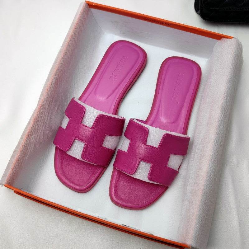 "Women's Fashion Leather Square-Toe Sandals - Stylish Outerwear Footwear" - EMPRIZE 360
