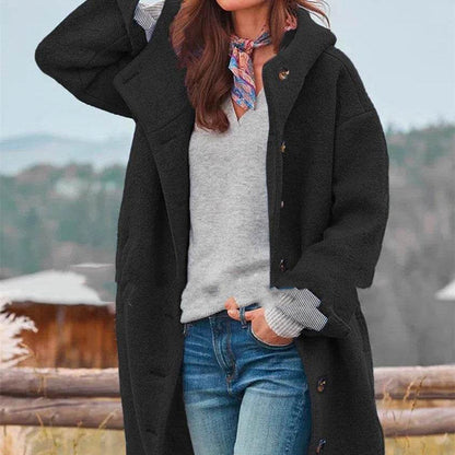Chic Women's Temperament Tweed Trench Coat - Thickened & Medium-Length - Emprize360