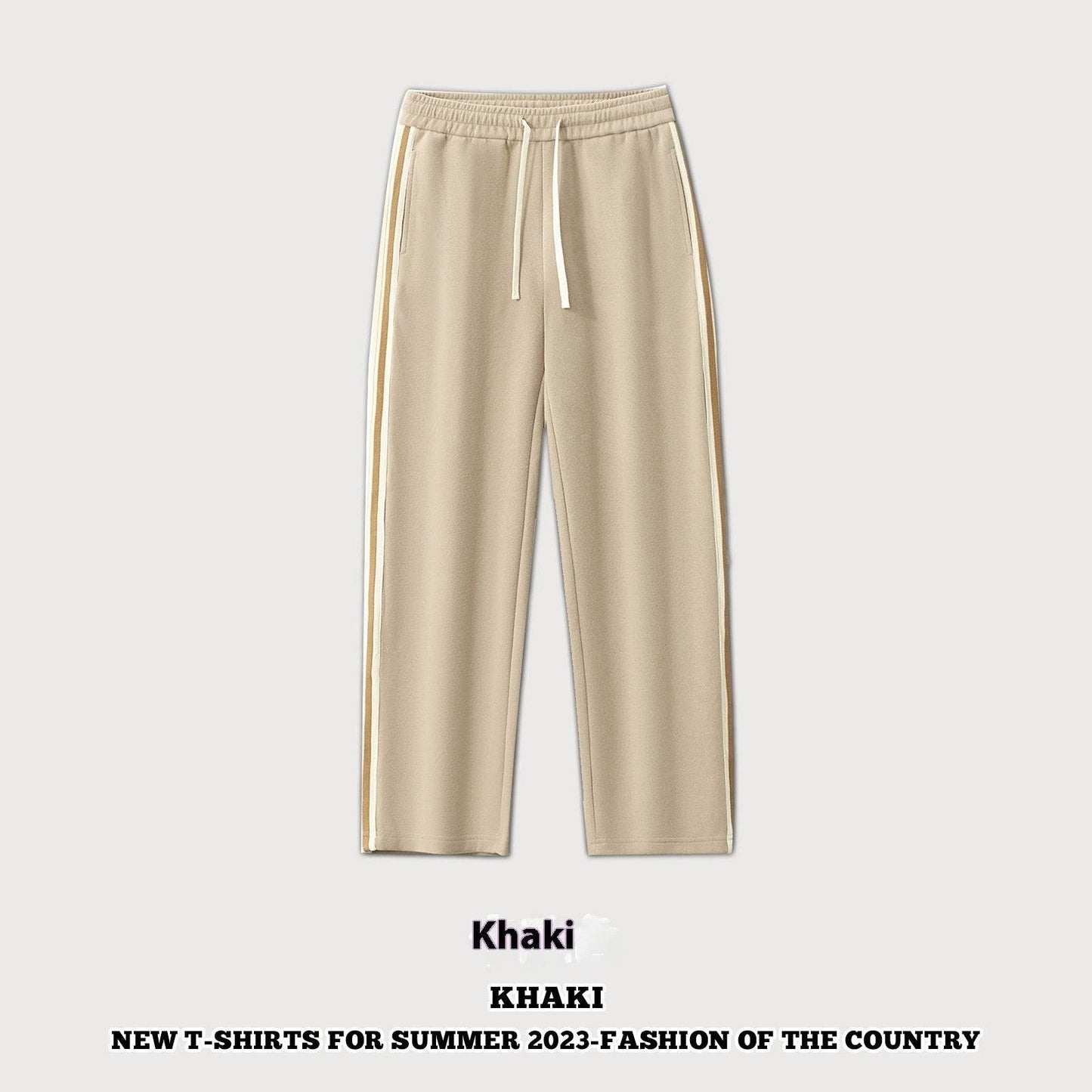 Drawstring Leisure Straight-leg Wide-leg Pants Male - Emprize360