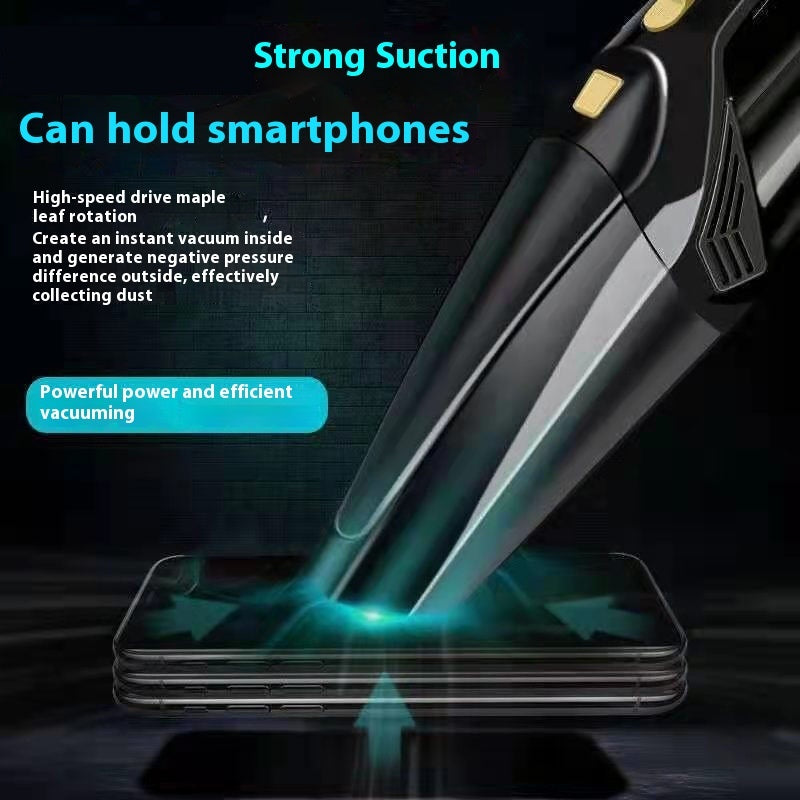 High Power Wireless Car Vacuum – Portable Handheld Cleaner for Home & Vehicle
