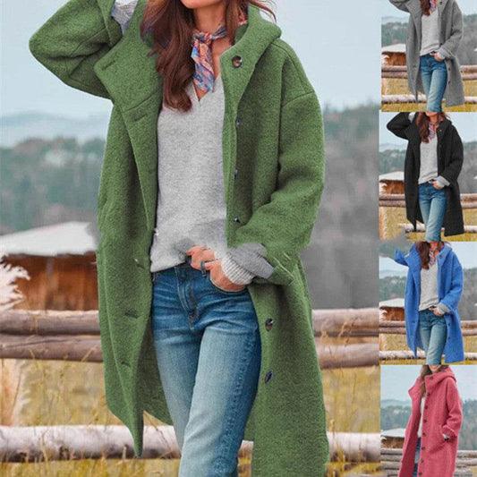 Chic Women's Temperament Tweed Trench Coat - Thickened & Medium-Length - Emprize360