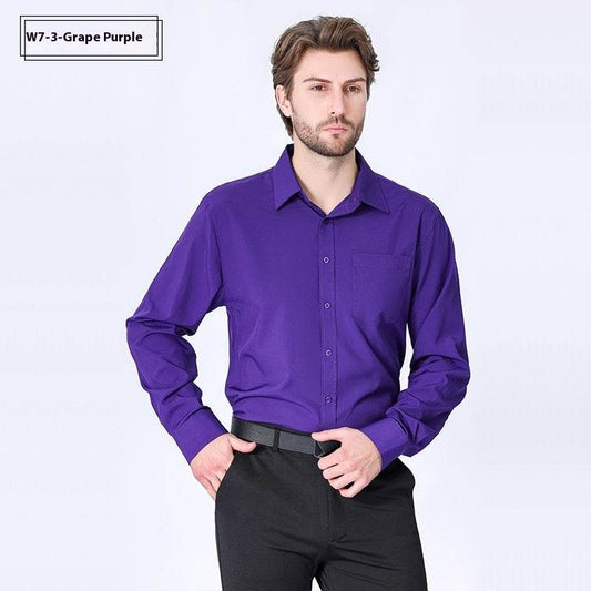 "Men's Long Sleeve Non-Iron Stretch Shirt – Minimalist Business Professional Style - EMPRIZE 360