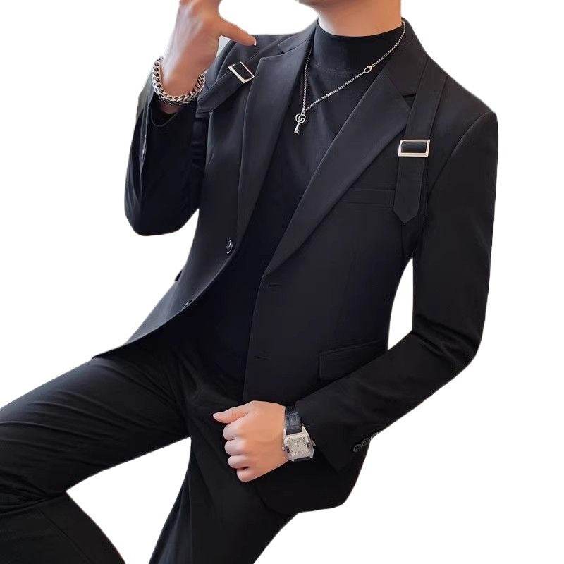 Design Strap Casual Men's Slim Jacket - Emprize360