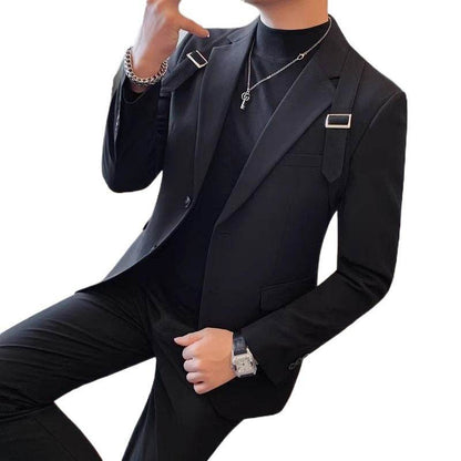 Design Strap Casual Men's Slim Jacket - Emprize360