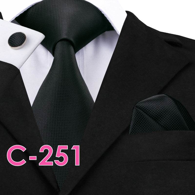 Solid Silk Mens Ties Neck Tie Set For Men Suits Tie Handker - Emprize360