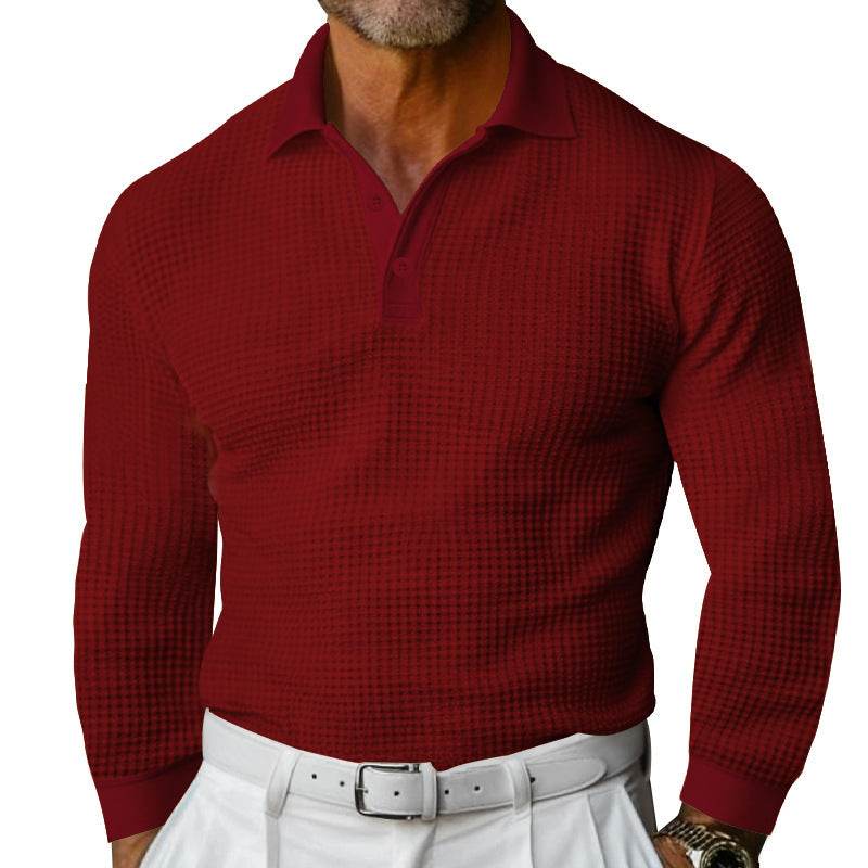 Long Sleeve Lapel Button Casual T-Shirt – Relaxed Vacation Style - Emprize360